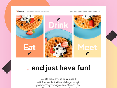 Apricot Cafe Theme cafe design food hubspot hubspot landing hubspot theme landing page playful restaraunt ui ux webdesign website