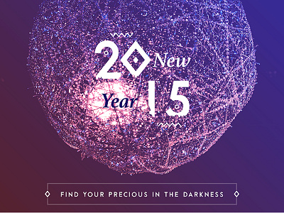 New Year 2015 design geometry gradient greeting card holidays illustration light new year photography typography