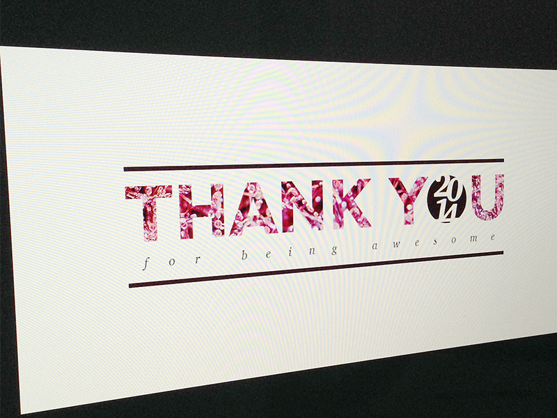 Thank You 2014 2014 2015 design greeting card illustration new year thank you typography