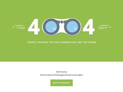 404 Error Optimasales 404 binoculars error flat glasses green looking lost themeforest ui web website