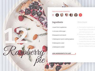 Raspberry Pie Recipe UI for Foodly