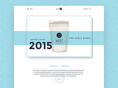 Wake UP Homepage barista coffee e commerce home homepage online store pattern shop ui ux wake up webdesign