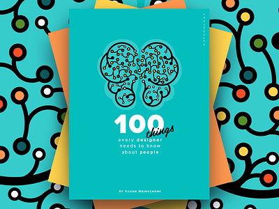 Alternative Book Cover 100 things book book cover brain connection graphic illustration neurons pattern vector