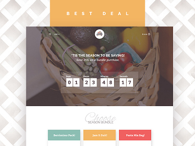 Foodly Landing Page countdown e commerce food grocery landing page pattern pricing tables purchase shop ui ux website