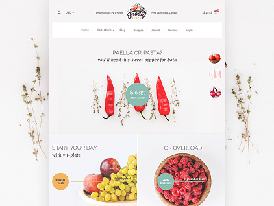 Foodly Store is Alive! ecommerce food grocery shop shopify store themeforest ui ux