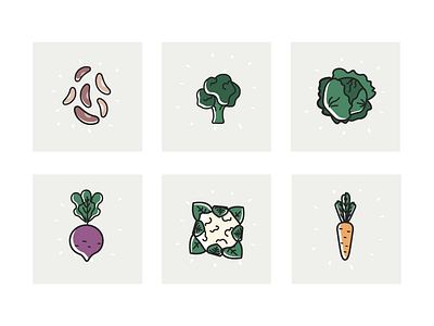 Veggies Icon Set