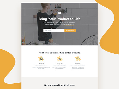 Flo for Consumers — Landing page icons idea inventors landing page lightbulb makers marketing onboarding procurement managers product designers startups ui