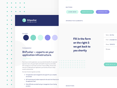 Style Tiles. UI Kick off buttons color corporate startup style guide style tiles tech technology typography ui ui kick off