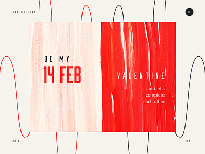 Artwork Vol.2 — Be My Valentine abstract acrylic painting artist card color elegant fine arts painting typography ui valentines website