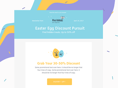 Email Template campaign email email marketing email template illustration marketing newsletter pet shop pets ui