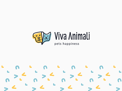 Viva Animali logo brand brand identity branding cat dog logo logomark logotype pattern pet shop pets