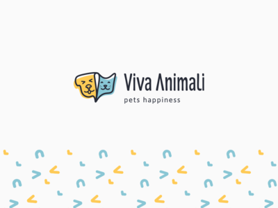 Viva Animali logo brand brand identity branding cat dog logo logomark logotype pattern pet shop pets