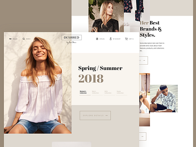DD Homepage brands ecommerce elegant fashion feminine homepage lifestyle online store shop slider store ui