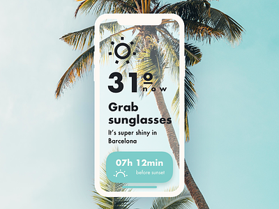 ☀️ app beach ios iphone iphone x mac osx summer vibe sunshine ui ux weather