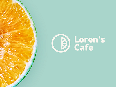 Loren's Cafe Logo brand brand identity branding cafe citrus food lemon local cafe log restaurant