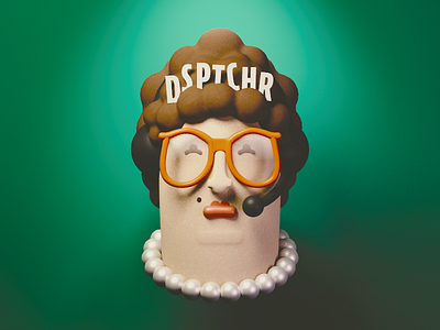 Dispatcher 3d illustration blender