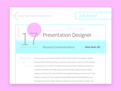 Daily Ui 050 Job Listing daily ui ui design web design