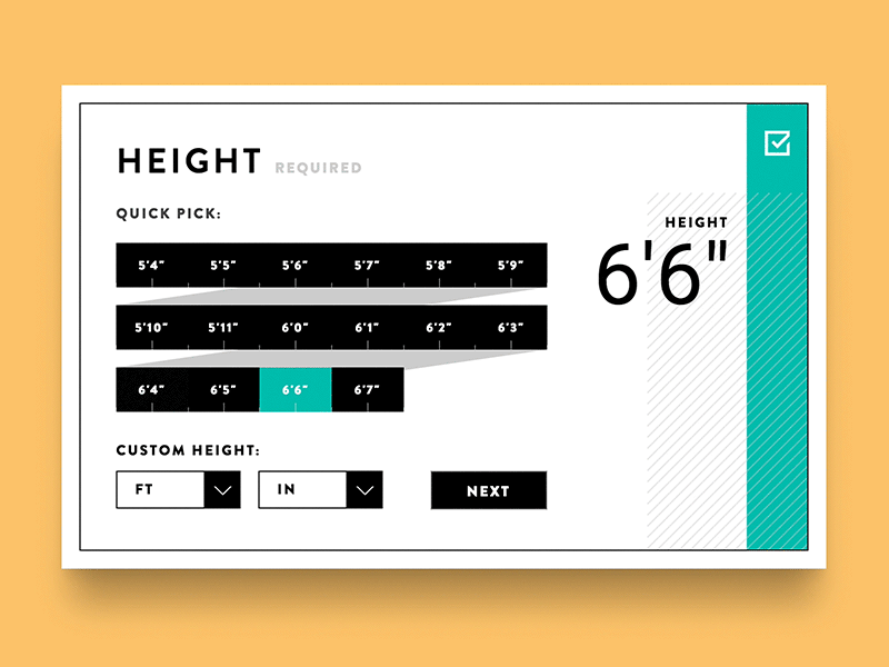 Measurement UI motion design ui animation ui design