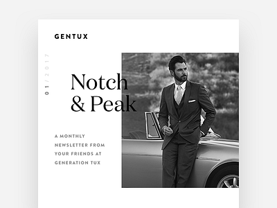 Notch & Peak - Gentux Newsletter email design newsletter web design