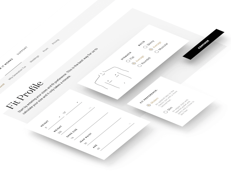 Fit Profile UI Animation form design ui animation ui design ui motion user flow ux design web design