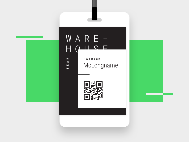 Warehouse ID Badge design graphic
