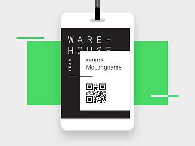 Warehouse ID Badge design graphic