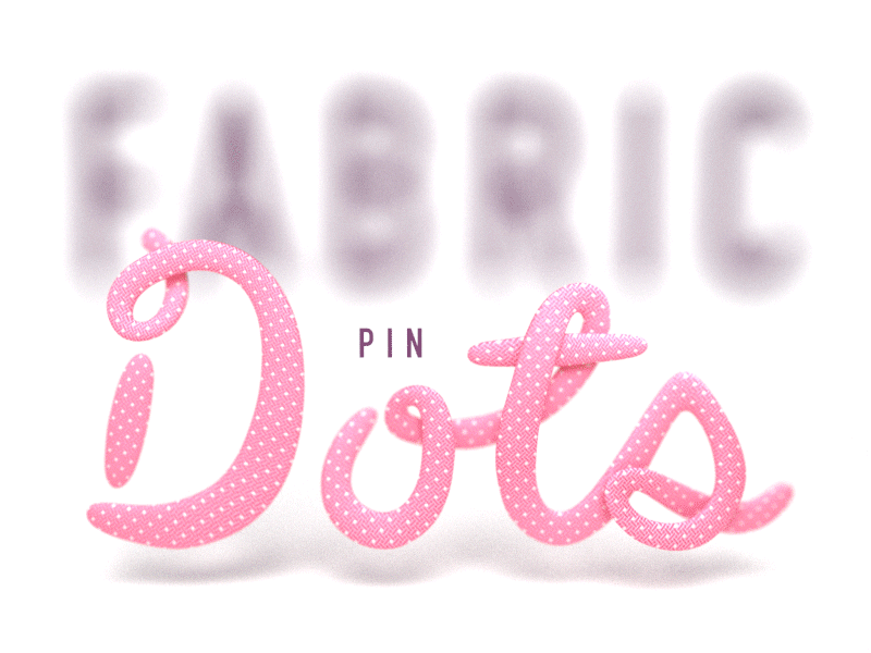 3D Fabric Type 3d blender texture typography