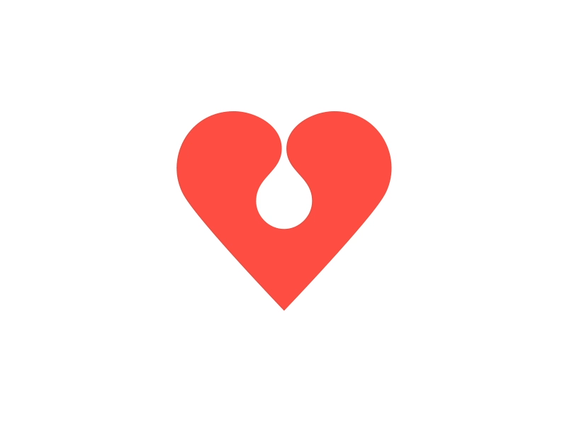 Simple - Heart Drop heart logo logo design motion design simpleapp