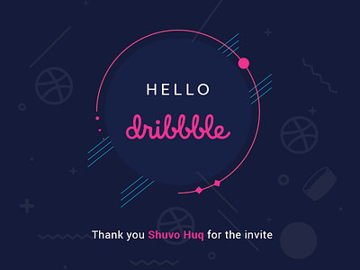 Hello Dribbble! first shot hello dribbble illustration invites psd design uiux design