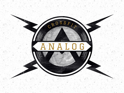 Crossfit Analog analog badge branding crossfit emblem gym logo mark