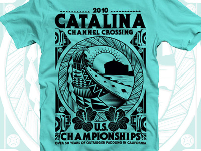 Catalina Channel Crossing t-shirt graphic design vector illustration black shapes