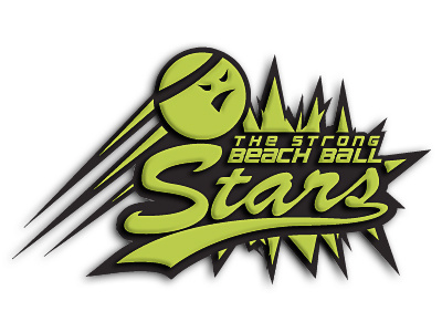 The Strong Beach Ball Stars graphic design green illustration kickball logo vector