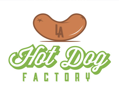 LA Hotdog Factory design hotdog illustration la logo