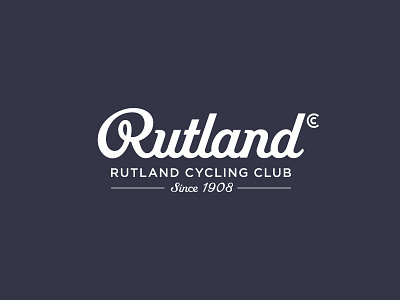 Rutland Cycling Club - Identity refresh for local cycling club bike branding classic custom type cycling design heritage ligatures logo retro typography vector