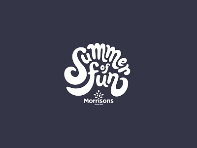 Identity for a supermarket summer event branding custom type design logo typography vector