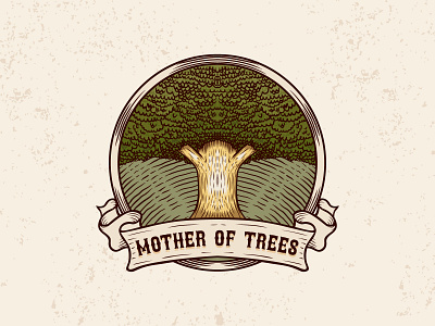 Mother of Trees design designforsale hello illustration logo retro design vector vintage vintage badge vintage badges vintage design