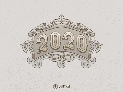Happy New Year 2020! 2020 design designs hello illustration invite logo new year style vector vintage vintage badge vintage badges vintage design vintage logo welcome shot