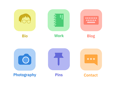 Personal Website / Iconography icon icon set iconography logo personal personal branding portfolio website