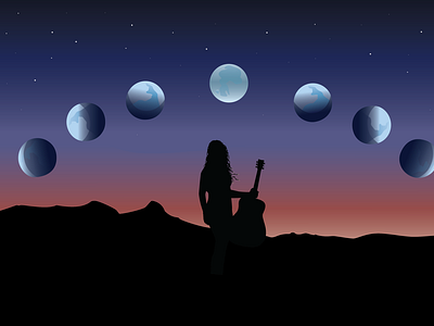 Illustration - "The moon phases"