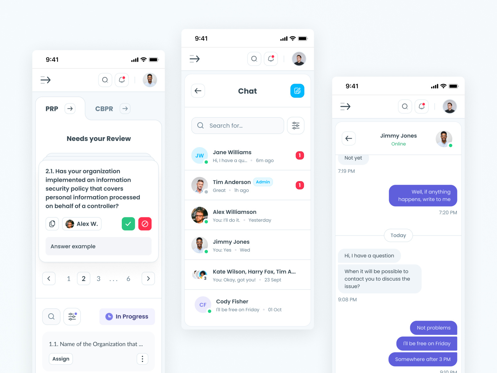 Mobile Chat App by Sergei Grid on Dribbble