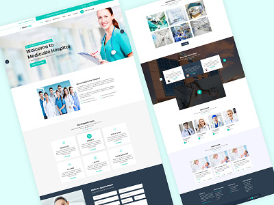 Medicube Hospital Landing Page appointment business checkup clinic doctor doctor appointment lading page leading page design medical medicine ui