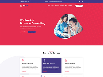 Business Consulting Leading Page agency business lading page leading page design ui