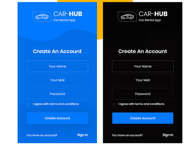 Dailyui 001 app concept app desgn sign in sign up form sign up page sign up screen ui