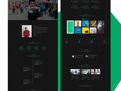 Dark portfolio landing page agency business design one page resume template one page template portfolio ui