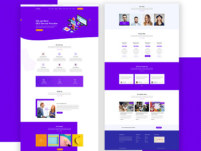 Seo Landing Page agency business business website design illustration lading page leading page design ui