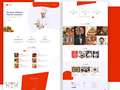 Restaurant Landing Page V2 business leading page design restaurant restaurant website ui