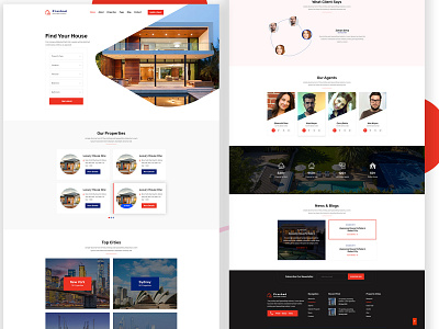 Real Estate Landing Page agency business lading page real estate real estate agency real estate business real estate logo realestate ui