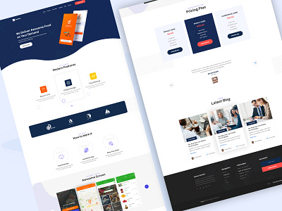 App Landing Page Design agency app concept app desgn business design lading page leading page design ui