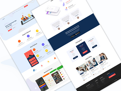 App Landing Page Design V2 agency app concept app desgn business design lading page leading page design ui