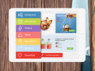 Coolcinar - Cook Ipad App app app concept cooking app design flat illustration ipad ipad application ipad mockup mockup ui